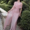 Blush Cold-Shoulder Gown “Petal Reverie” DR414